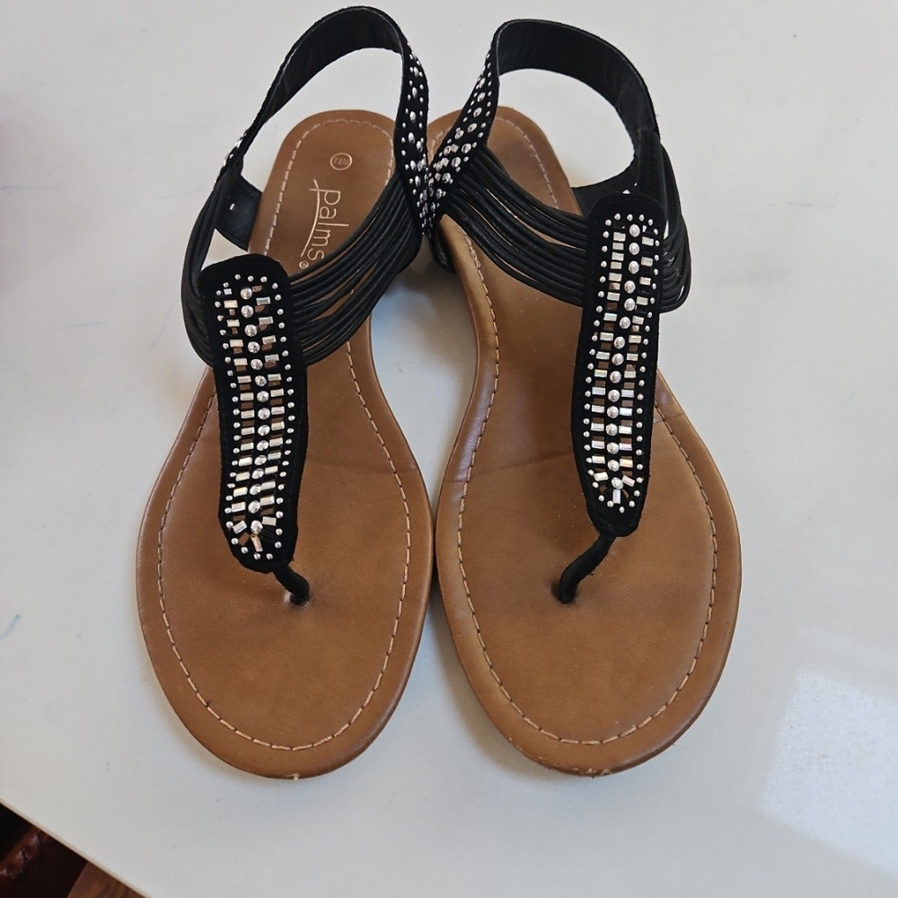 Palmis Black and Tan Women's Sandals